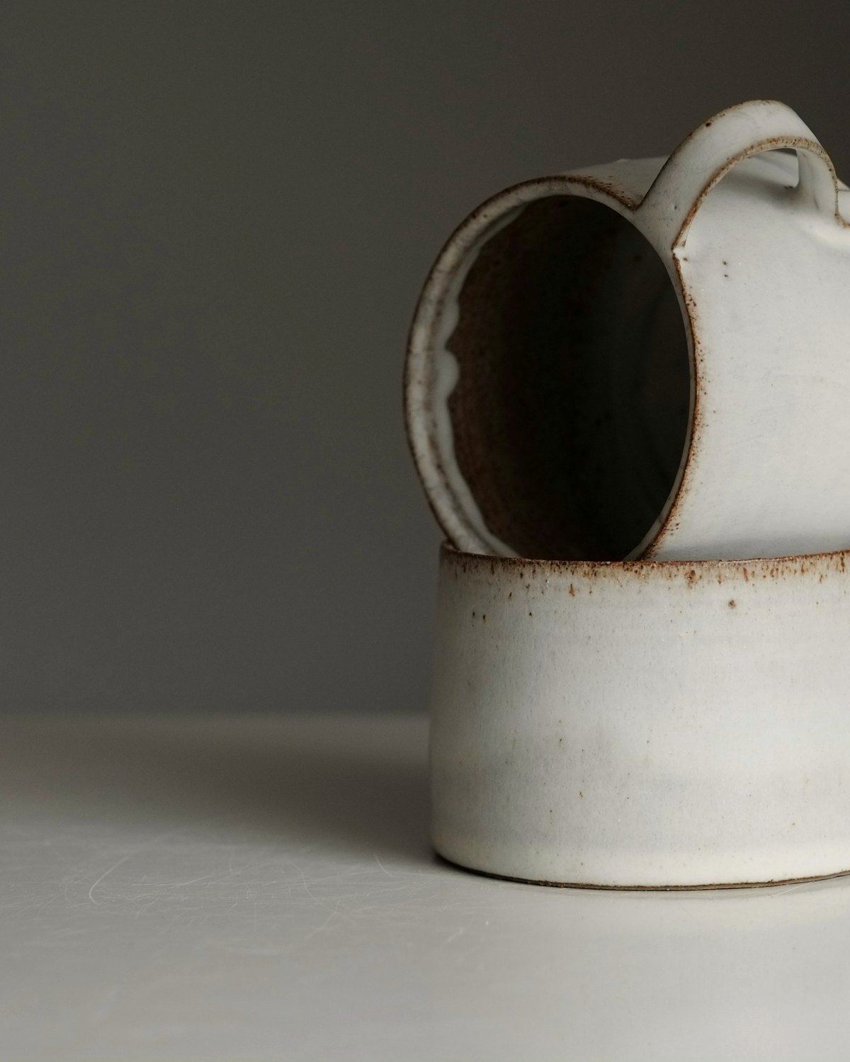Speckled Mugs, pair