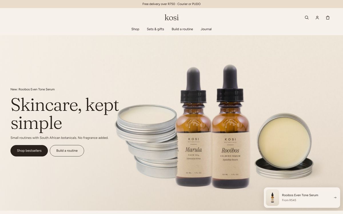 The Balm Shopify theme for skincare brands on a laptop