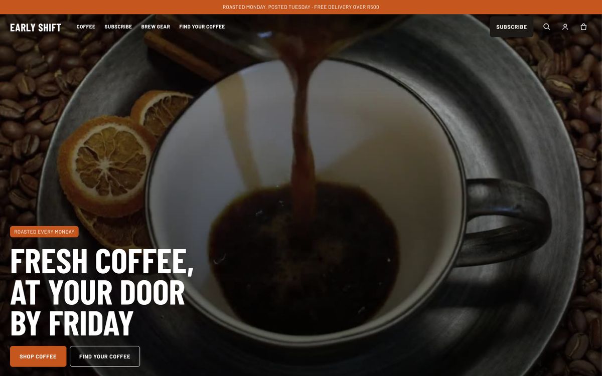 The Batch Shopify theme for coffee brands on a laptop
