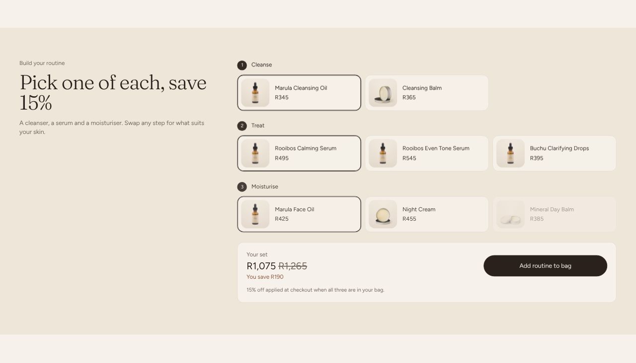 Refills on repeat in the Balm Shopify theme