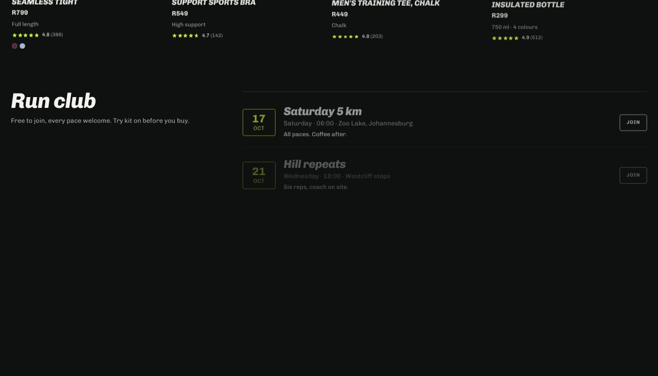 A community, on the page in the Pace Shopify theme