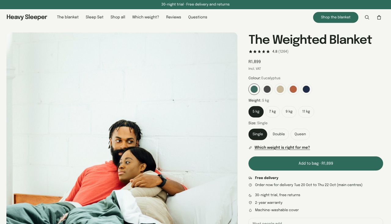 Buy from the first screen in the Solo Shopify theme