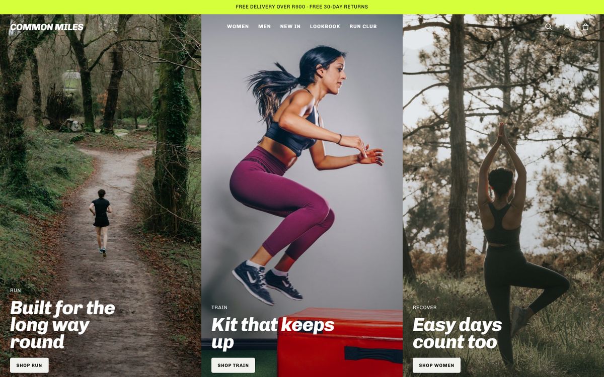 The Pace Shopify theme for sportswear brands on a laptop